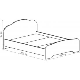 Двуспальная кровать 017 Кэт-6