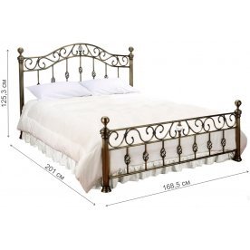 Кровать BD-603 160х200 античная медь