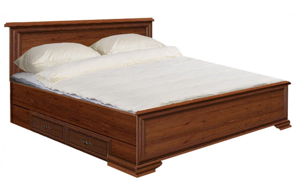 Кровать двуспальная Kentaki S320-LOZ 180 x 200 см с ящиками каштан