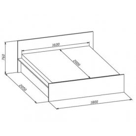 Кровать К-1 160x200 испанский орех