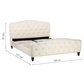 Кровать Sandrina 160x200 кремовая