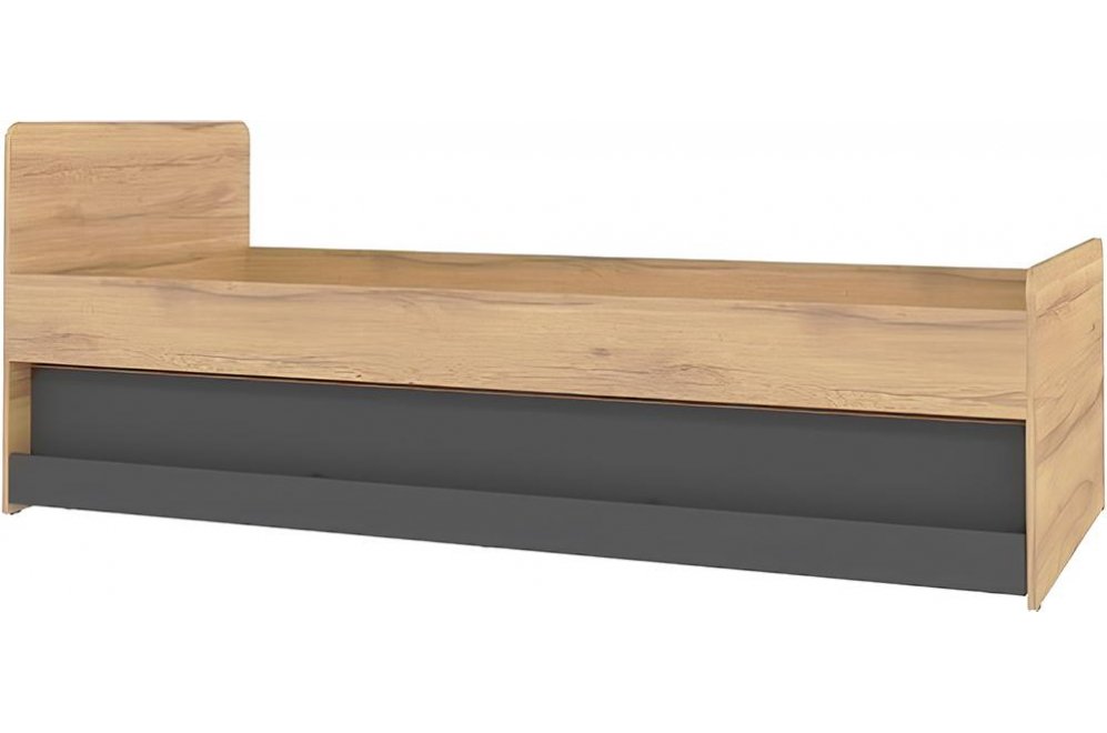 Лойс 80 Кровать Дуб золотистый-Графит