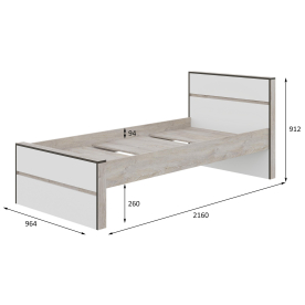 Односпальная кровать Акита