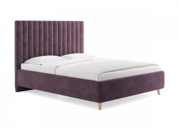 Односпальная кровать Amanda лаванда микровелюр
