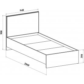 Односпальная кровать Анастасия АН-21К