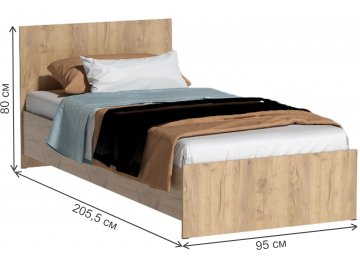 Односпальная кровать арт.032 ЛДСП