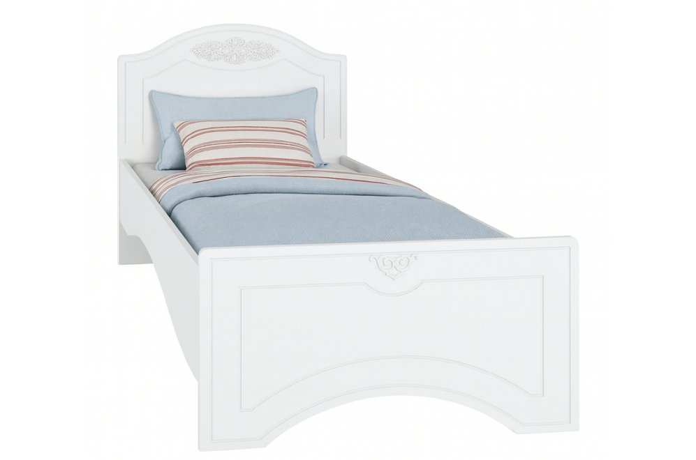 Односпальная кровать Ассоль АС-26 80х200 белое дерево