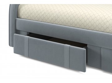 Детская кровать Исмера 90x200 с ортопедическим основанием и матрасом Астра серая