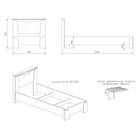 Односпальная кровать Гарда Prime