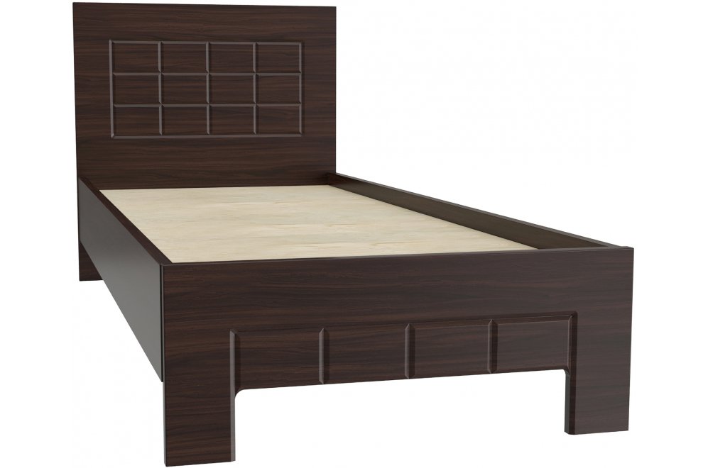 Односпальная кровать Изабель ИЗ-700К 80х200 орех темный