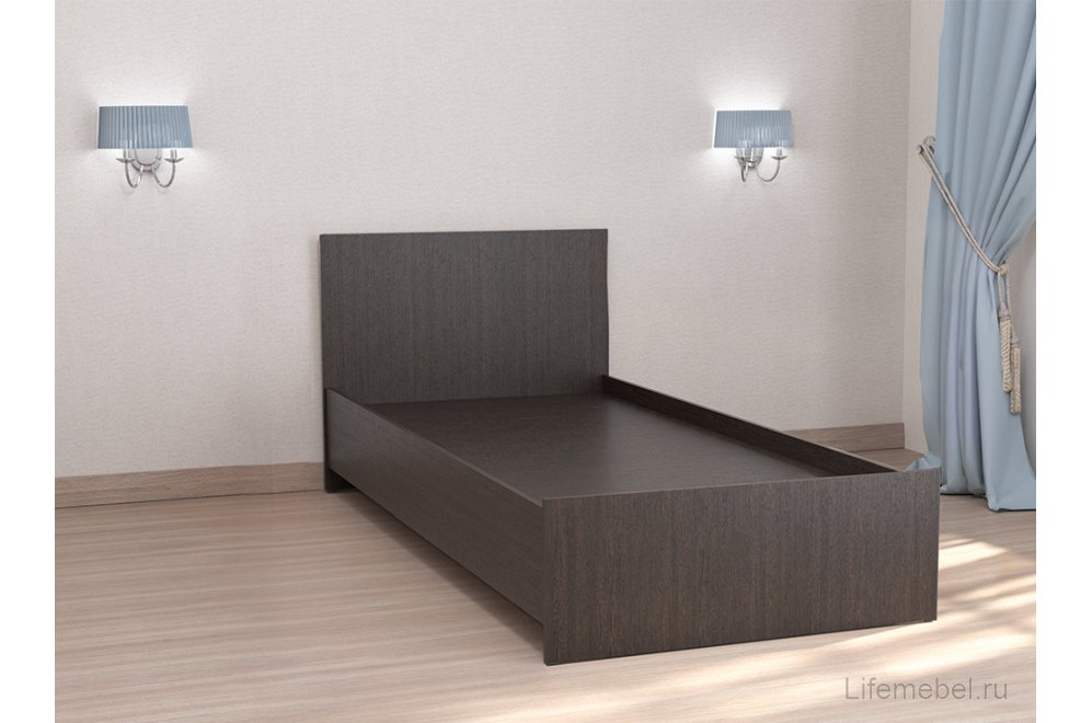 Односпальная кровать Кэт-7 арт.032 90х200 венге linum