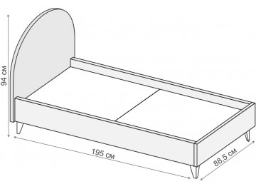 Односпальная кровать 014