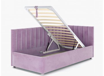 Детская кровать Меллиса 90x200 с ПМ угловая правая сиреневый Velutto 11