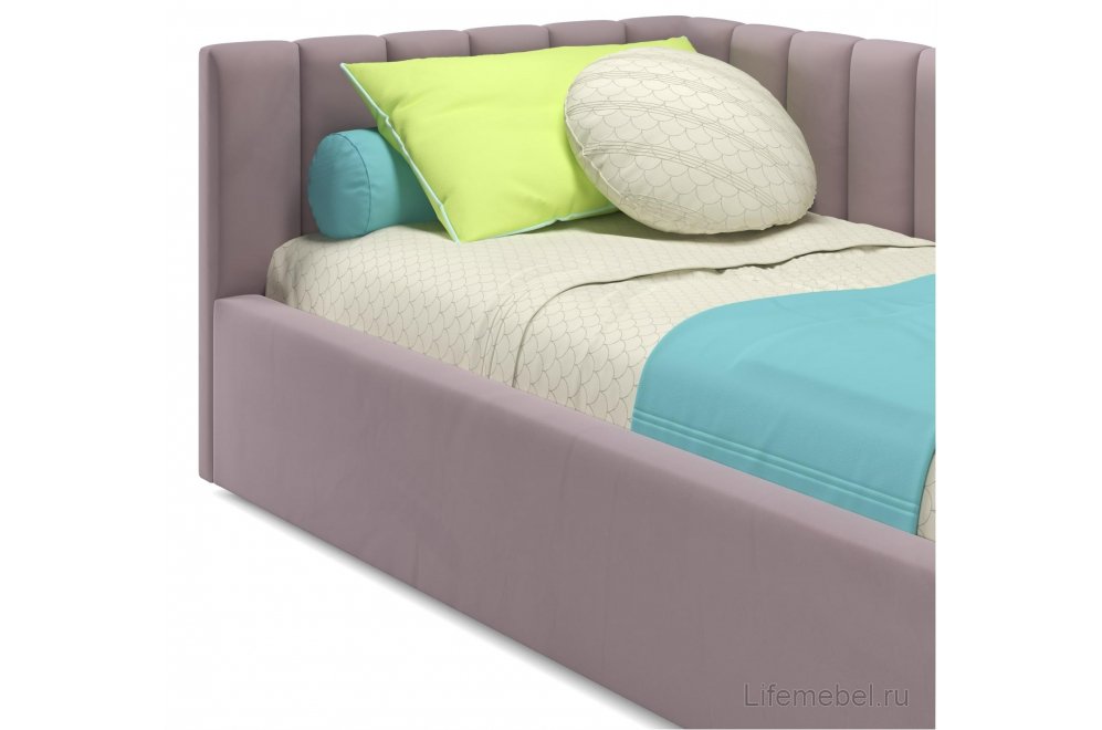 Тахта Milena 90х200 с ПМ лиловый велюр