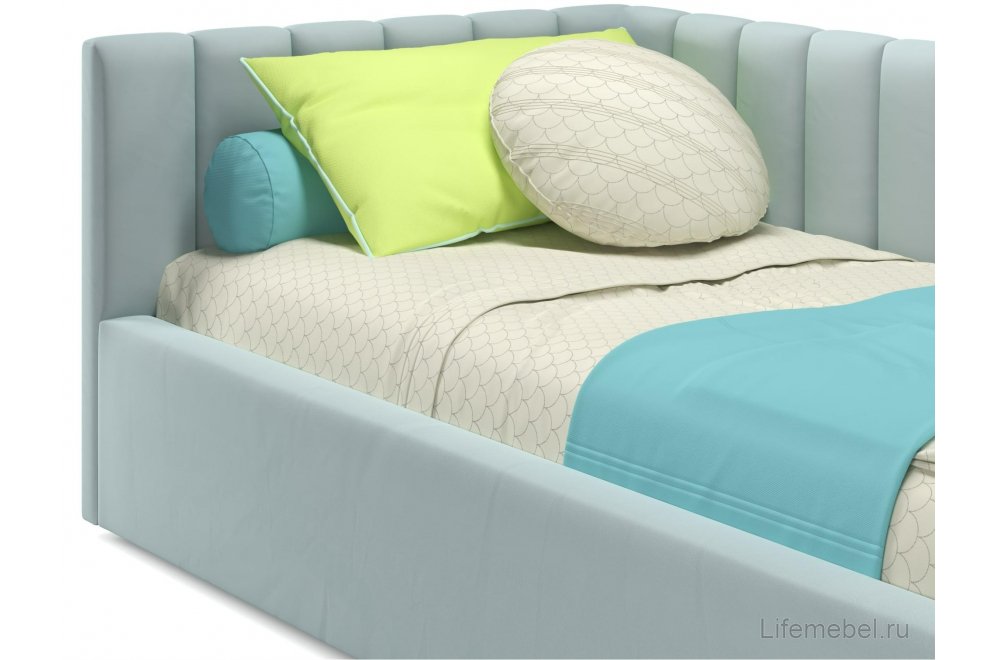 Тахта Milena 90х200 с ПМ велюр мята пастель