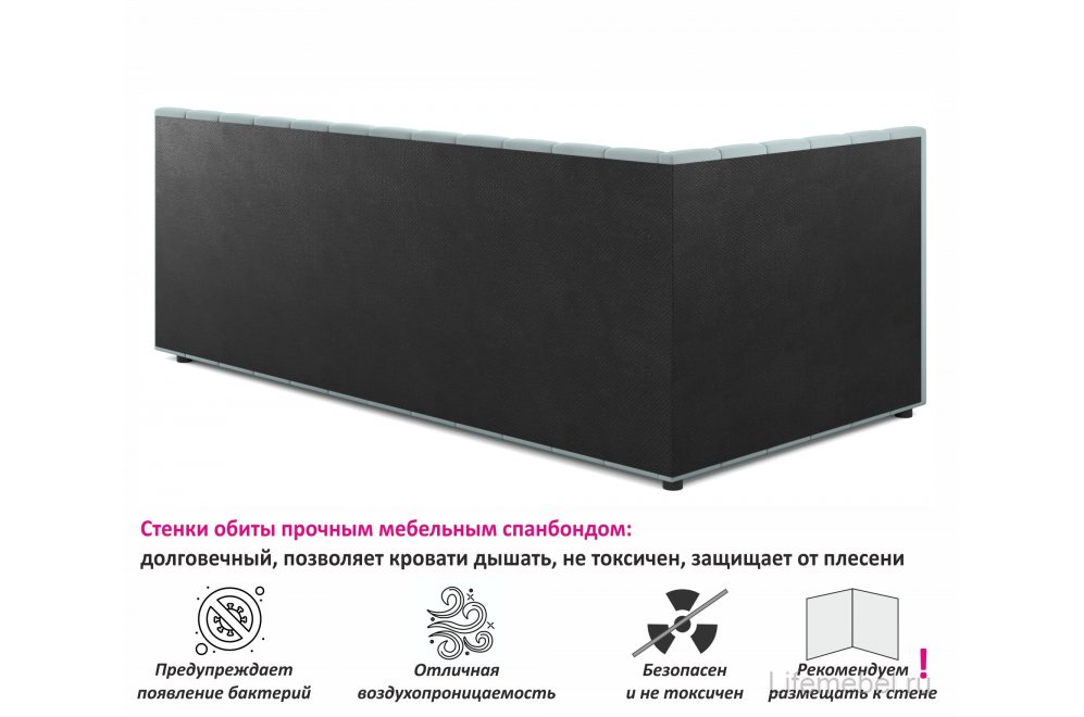 Тахта Венера 90х200 с ПМ велюр мята пастель