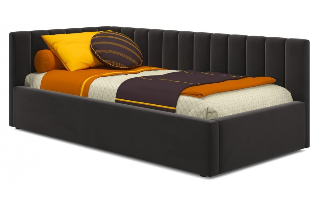 Тахта Milena 90х200 с ПМ велюр шоколад