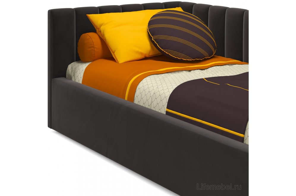 Тахта Milena 90х200 с ПМ велюр шоколад