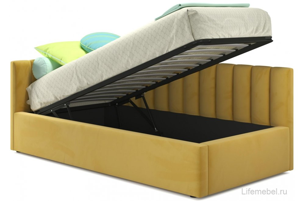 Тахта Milena 90х200 с ПМ желтый велюр