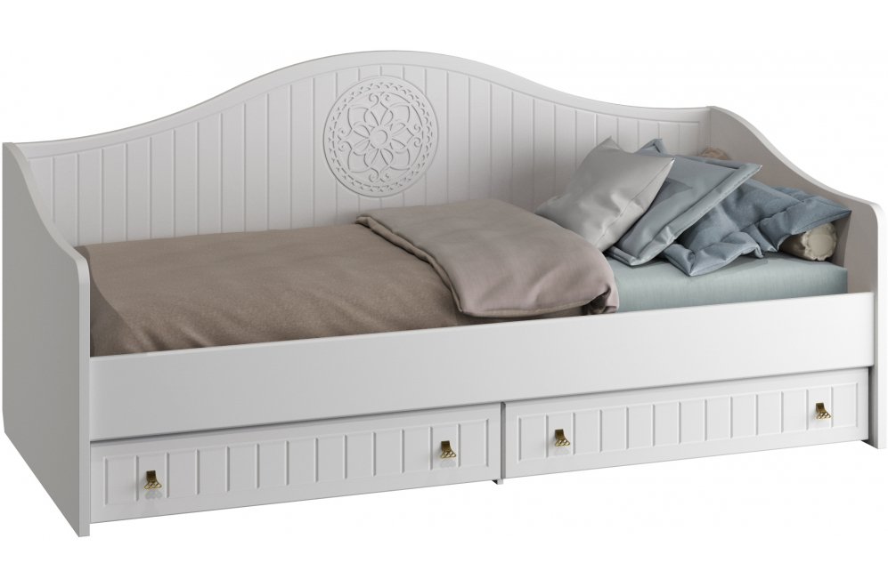 Софа Монблан МБ-64К 90х200 белое дерево