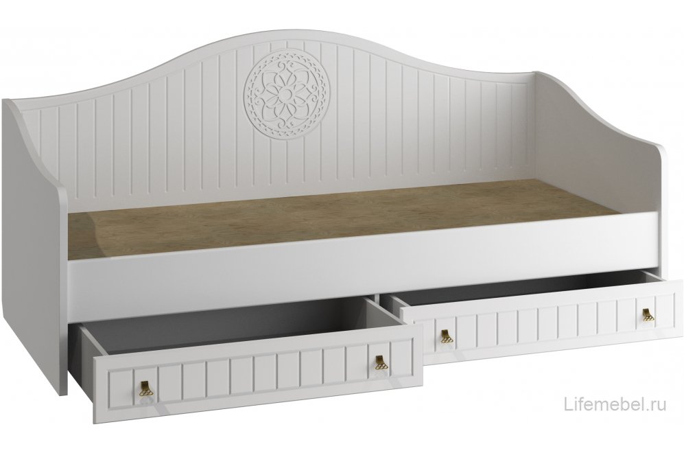 Софа Монблан МБ-64К 90х200 белое дерево