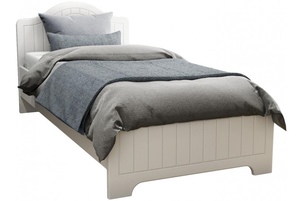 Односпальная кровать Монблан МБ-66К 90х190 белое дерево