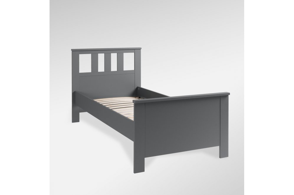 Односпальная кровать Сага 90х200 серая