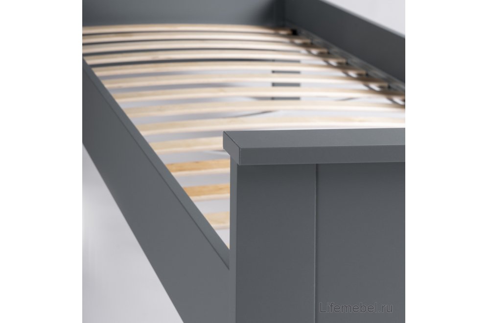 Односпальная кровать Сага 90х200 серая