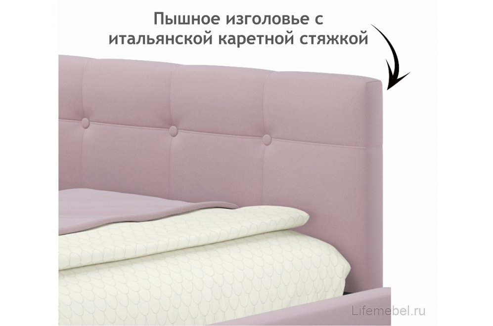 Тахта Bonna 90х200 лиловый велюр