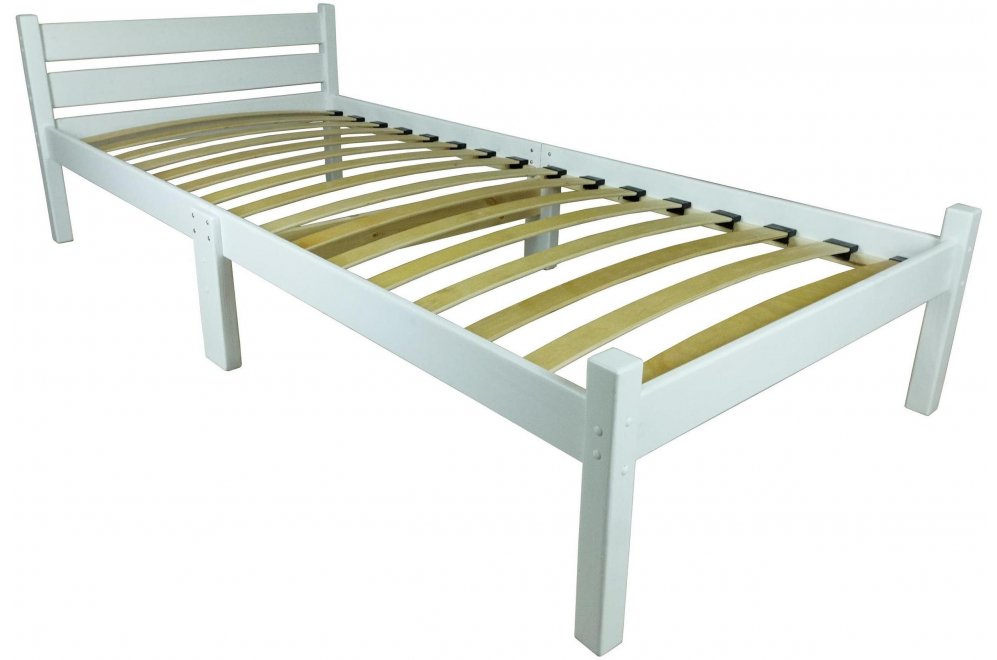 Односпальная кровать с ортопедическим основанием 70х200 см белая