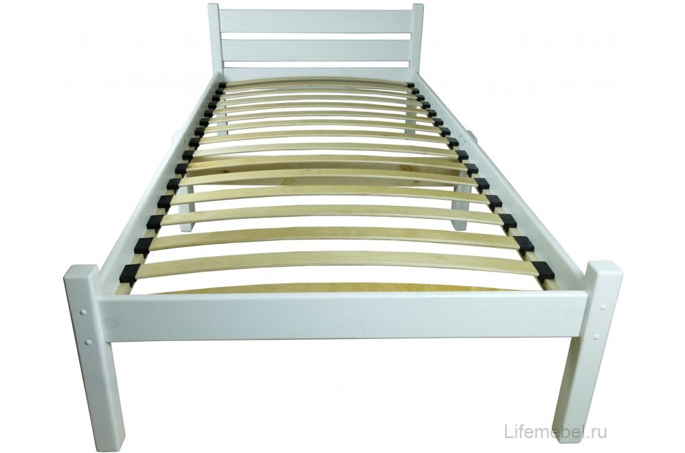 Односпальная кровать с ортопедическим основанием 70х200 см белая