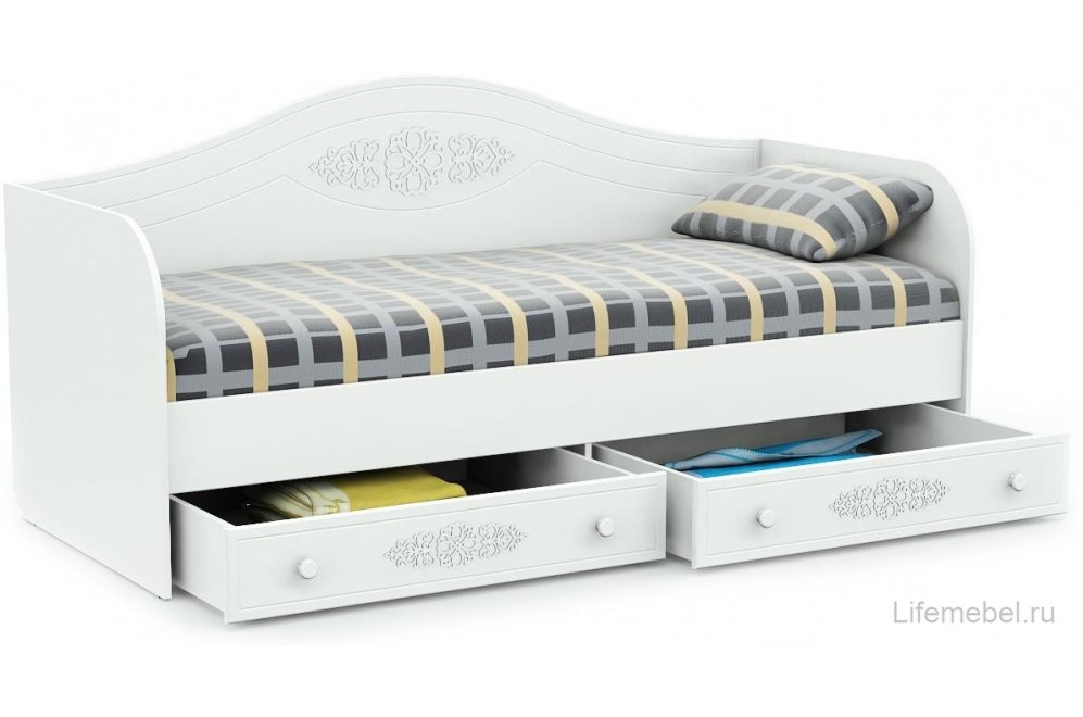 Софа Ассоль АС-10 80х200 белое дерево