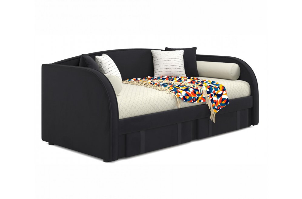 Софа Elda 90х200 черный велюр