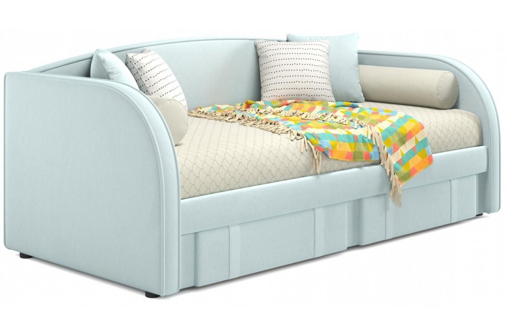 Софа Elda 90х200 велюр мята пастель