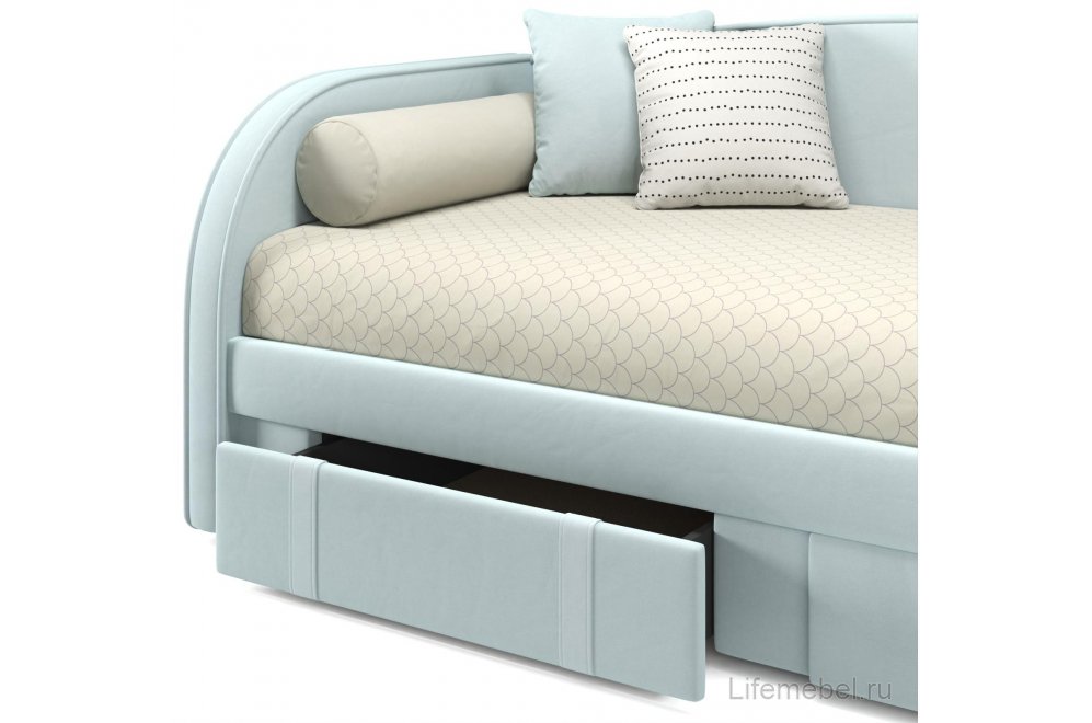 Софа Elda 90х200 велюр мята пастель