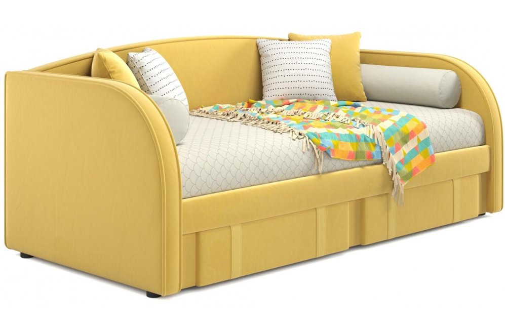 Софа Elda 90х200 желтый велюр