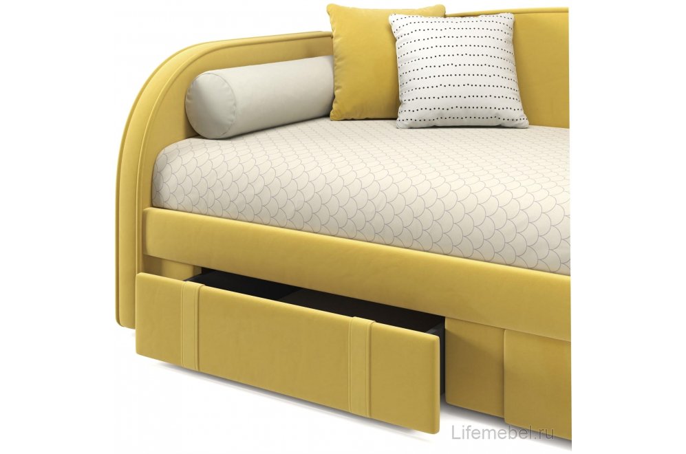 Софа Elda 90х200 желтый велюр