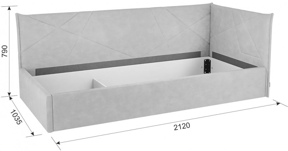 Тахта Бест 90х200 с ПМ нежно-розовый велюр