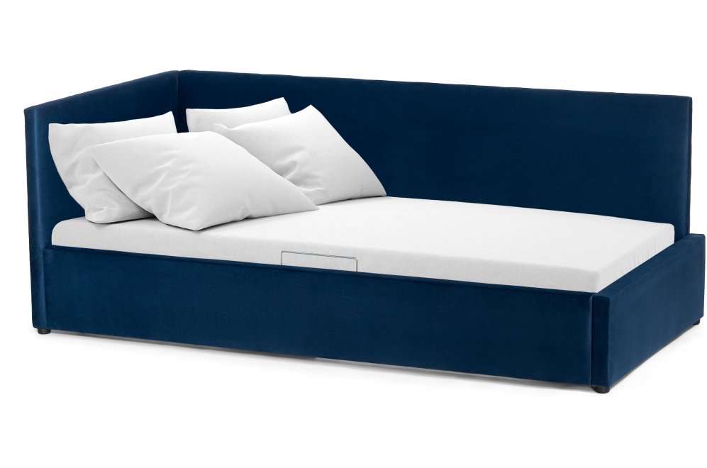 Тахта Каролина-2 90х200 с ПМ велюр bingo denim