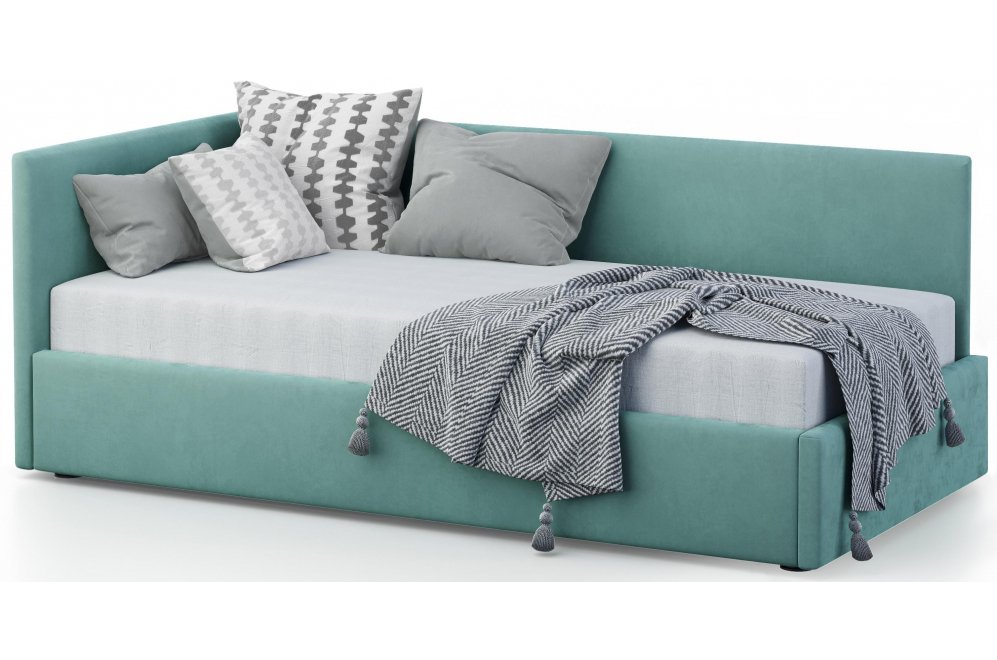 Тахта Каролина-2 90х200 с ПМ велюр bingo mint