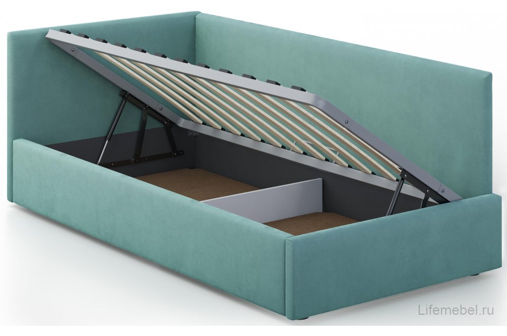 Тахта Каролина-2 90х200 с ПМ велюр bingo mint