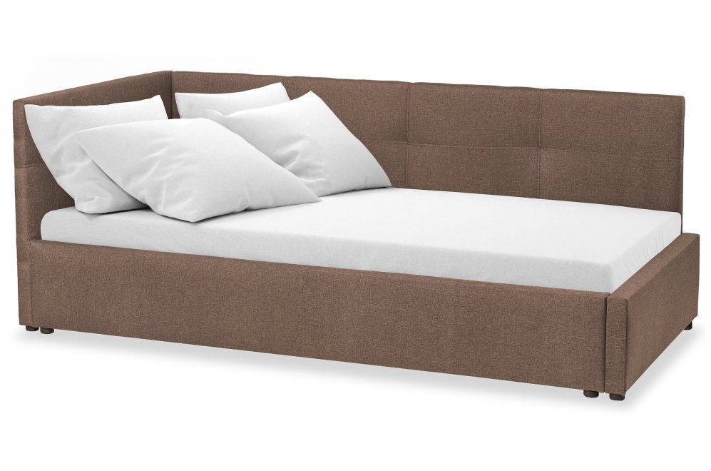 Тахта Каролина-1 80х200 с ПМ рогожка jute tan
