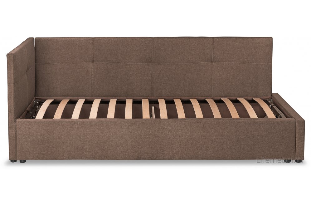 Тахта Каролина-1 80х200 с ПМ рогожка jute tan
