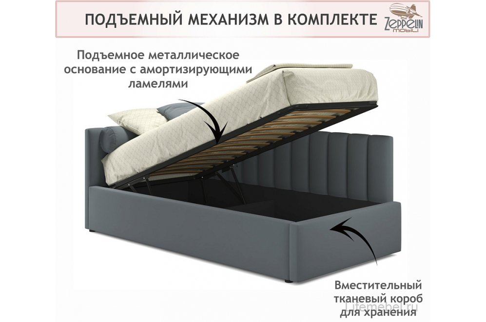 Тахта Венера 90х200 серая