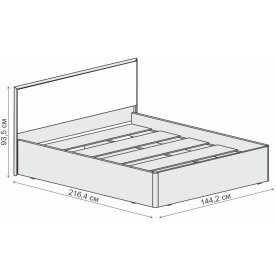 Полутораспальная кровать 001-М1