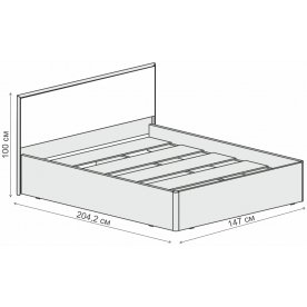 Полутораспальная кровать 031-М1