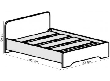 Полутораспальная кровать 017 Кантри