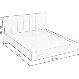 Полутораспальная кровать 031-M1
