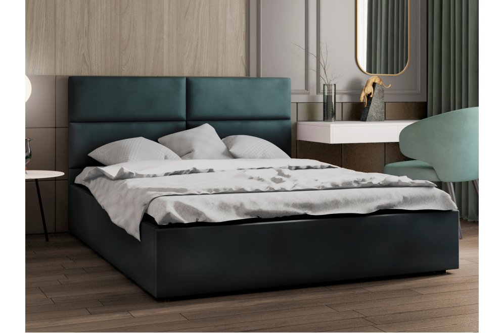 Полутораспальная кровать Афродита-4 140х200 с ПМ велюр lecco mint