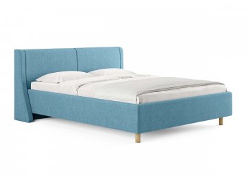 Полутораспальная кровать Barcelona голубой рогожка